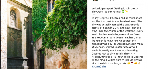 Comentario publicado por Nicola Easterby en su cuenta de Instagram durante la visita a Cáceres